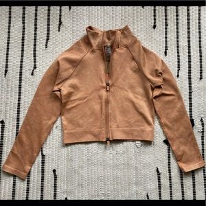 Mono b cropped workout zip-up